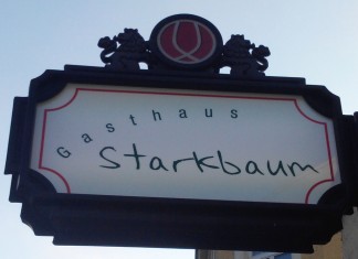 Gut Essen, gut trinken, sich gut unterhalten! Das kann man beim Starkbaum.